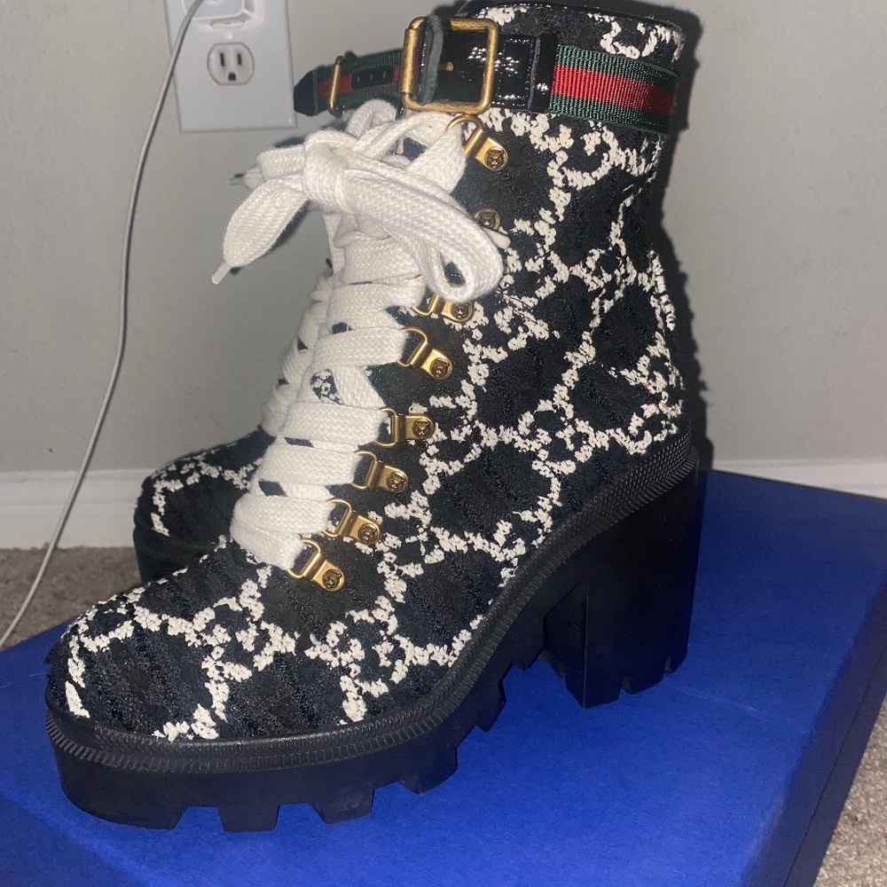 Gucci Tweed Boots